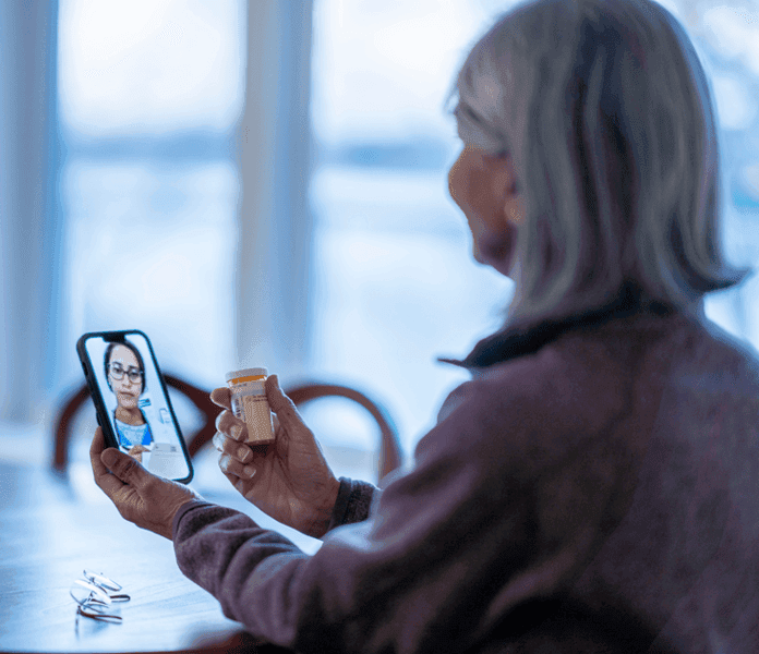 Healthcare professional with tablet